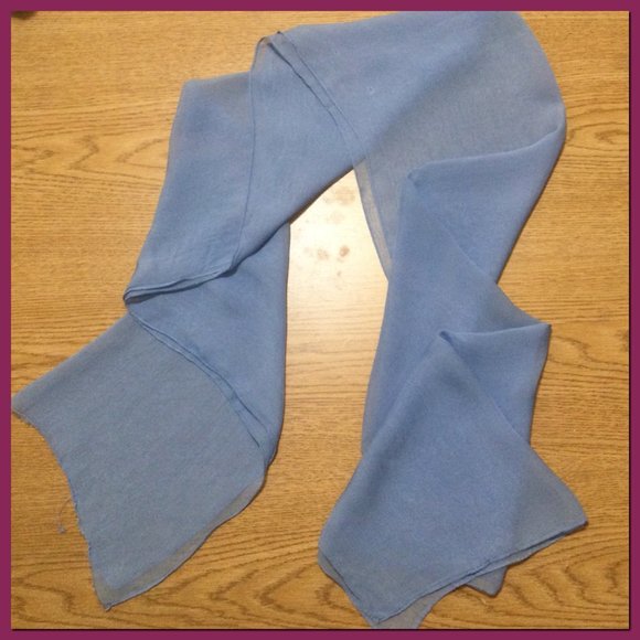 Vtg Light Blue Scarf_067 - Picture 2 of 6